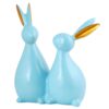 Rabbit Cute Pair Statue for Home Decor Showpiece | Kids Room Decorative Showpiece (Sky Blue) - Image 3